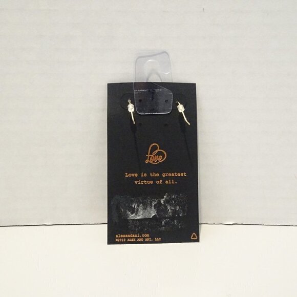 ALEX AND ANI Heart LOVE Earrings NEW 2018 Script - Picture 4 of 4